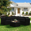 6 Piece Patio Furniture Sofa Set with Cushions