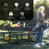 HDPE Outdoor Picnic Table Bench Set with Metal Base - available in 5 colors