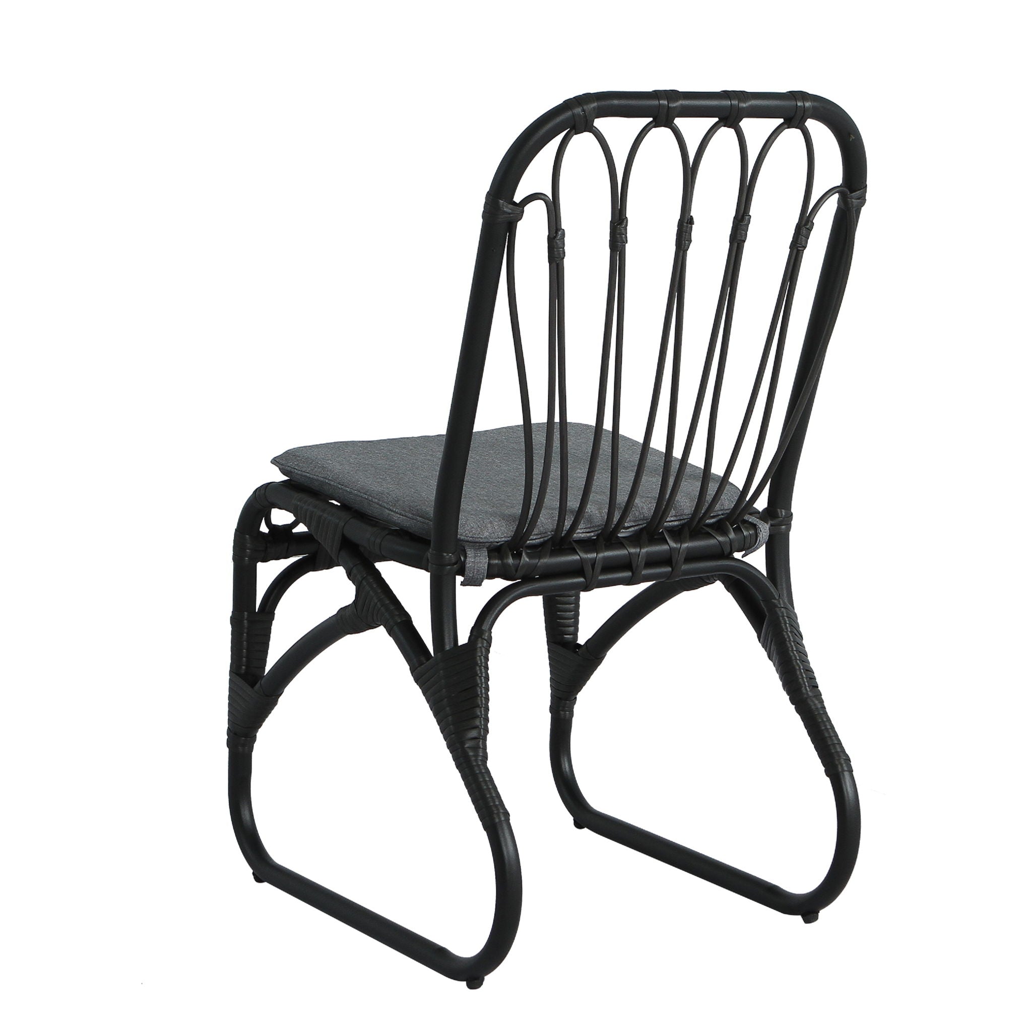 Outdoor Wicker Dining Chairs With Washable Cushions (Set of 2)