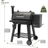 Oakford 715 Wood Pellet Grill with 715 SQ in Cooking Area, Steel Wire Grates, I-Site View Indicator, Heavy Duty Pellet Smoker Grill with Bluetooth Connectivity - 910-0508