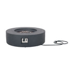 Modern Lightweight Concrete Outdoor Circular Fire Pit 50,000 BTU
