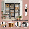 Outdoor Cat Enclosure With Sleeping Houses, Jumping Platforms, & Scratching Post
