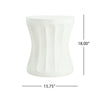 Outdoor Round Concrete Antique White Side Table