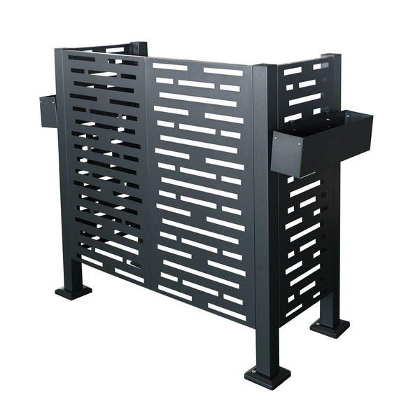 Air Conditioner Fence For Outdoor Units, Metal Privacy Fence Cover, 3 Fence Panel