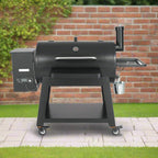 62-Inch Heavy-Duty Portable Wood Pellet BBQ Grill / Smoker With Cart
