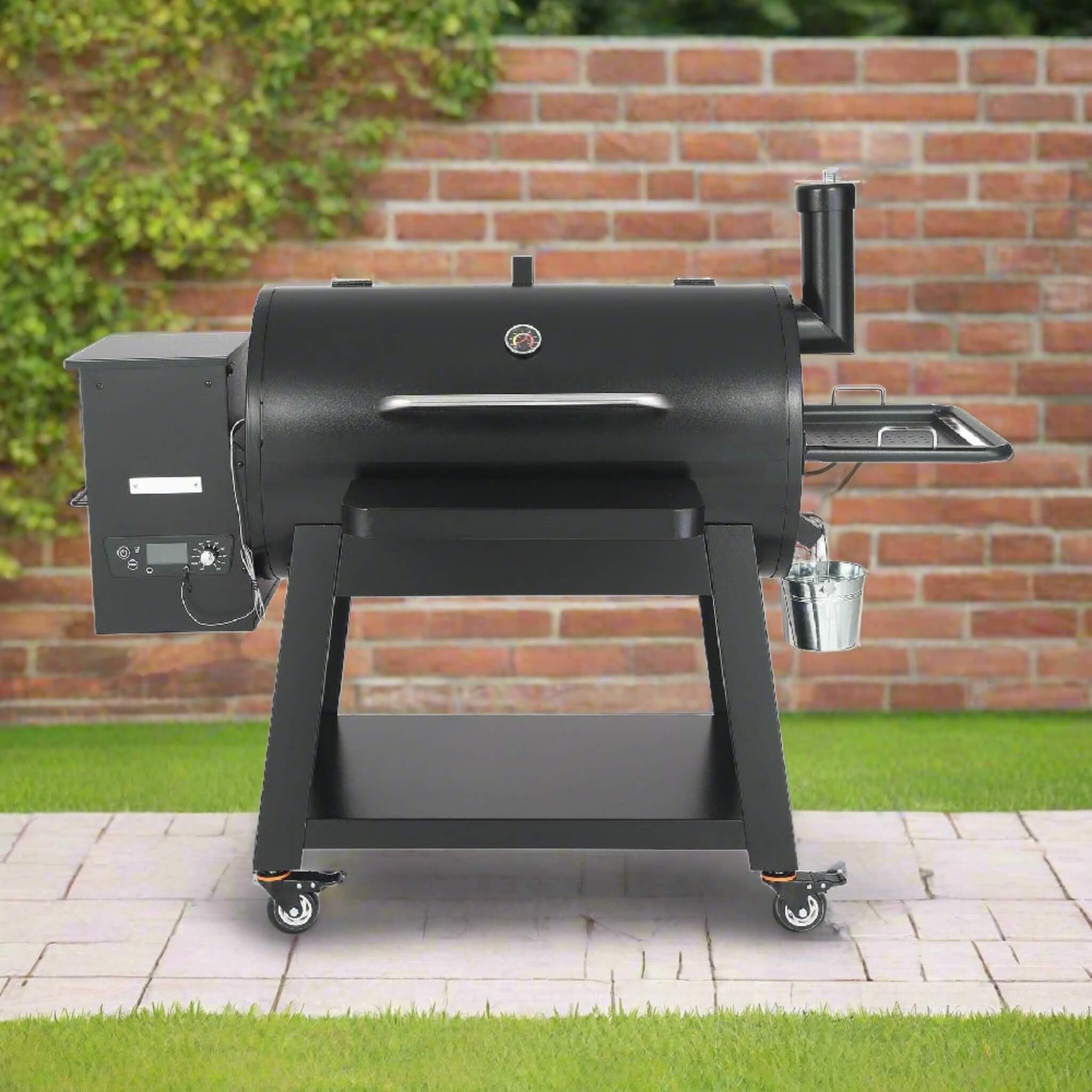62-Inch Heavy-Duty Portable Wood Pellet BBQ Grill / Smoker With Cart