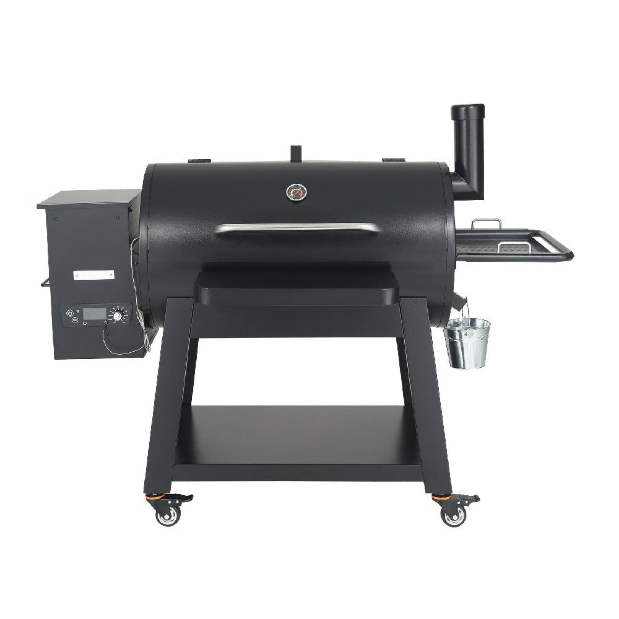 62-Inch Heavy-Duty Portable Wood Pellet BBQ Grill / Smoker With Cart