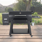 62-Inch Heavy-Duty Portable Wood Pellet BBQ Grill / Smoker With Cart