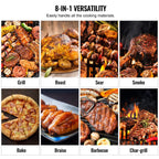 62-Inch Heavy-Duty Portable Wood Pellet BBQ Grill / Smoker With Cart