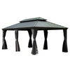 12' x 20' Hardtop Gazebo with Double Roof Canopy