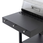 2+2 multifunctional gas barbecue grill and covered grill combination for outdoor cooking