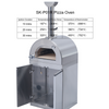 125" 10,8000 BTU 4-Burner Outdoor Kitchen Island Grill with Pizza Oven