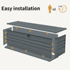 260 Gallon Metal Outdoor Deck Box Waterproof