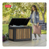 Oakridge 50 Gal. Weather Resisitant Plastic Resin Deck Box in Oak Wood Look Brown