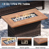 Outdoor Patio Furniture Set with Fire Pit Table
