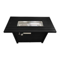 Outdoor Fire Table With Lid Fuel Versatility - Black