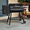 KingChii - 456 Sq. In. Wood Pellet Grill and Smoker BBQ with PID Auto Temperature Control in Black