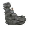 4-Tier Concrete Rock Waterfall Fountain with LED Lights