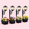 Solar Lamp Post with Flower Pot - Outdoor Garden & Patio Light