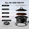 20 Inch Propane Fire Pit, Portable Gas Fire Pit Bowl for Outside, 60,000 BTU Smokeless Outdoor Firepit with Lid & Grill Grate for Patio, Yard, Gardenn, Camping