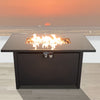Outdoor Fire Table Durable Construction With Lid - Black