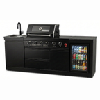 4-Burner 72000 BTU Deluxe Stainless Steel Propane Gas Outdoor Kitchen