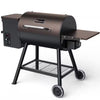 King Chii 456 Sq. In. Wood Pellet Grill and Smoker BBQ with PID Auto Temperature Control in Bronze