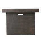 Anchorage 32'' Wood Square MGO Fire Pit Brown - 40,000 BTU