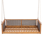 Outdoor Classic Solid Wood Twin Size Swing Bed