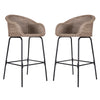 Ladd Outdoor Metal Wicker Barstool Set of 2