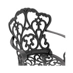 7-Piece Cast Aluminum Patio Furniture Set With Black Frame And Off-White Cushions