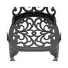 7-Piece Cast Aluminum Patio Furniture Set With Black Frame And Off-White Cushions
