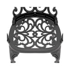 7-Piece Cast Aluminum Patio Furniture Set With Black Frame And Off-White Cushions