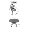7-Piece Cast Aluminum Patio Furniture Set With Black Frame And Off-White Cushions