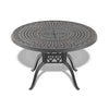 7-Piece Cast Aluminum Patio Furniture Set With Black Frame And Off-White Cushions