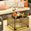 Modern Outdoor Wicker Furniture Set with Swivel Rocking Chairs