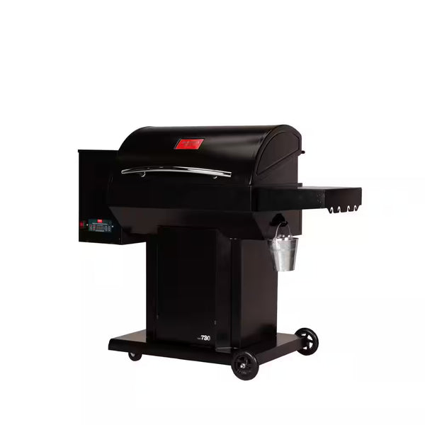 USSC Grills - The Cumberland Wood Pellet Grill and Smoker in Black with Searing Grate