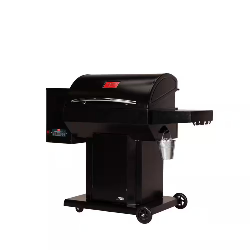 USSC Grills - The Cumberland Wood Pellet Grill and Smoker in Black with Searing Grate
