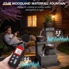 LED Waterfall Fountain Outdoor For Garden - Gray