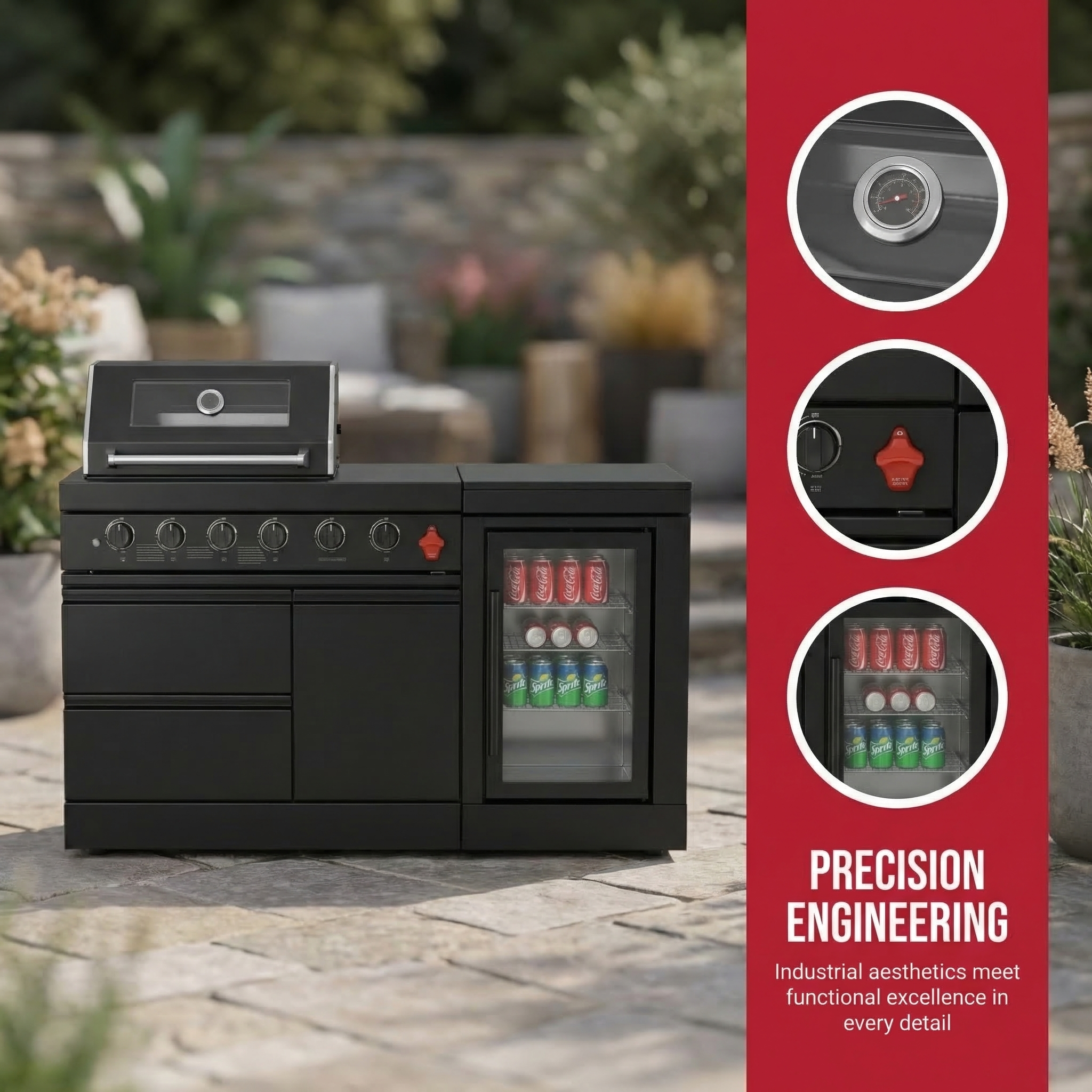 65-Inch 4-Burner Stainless Steel Propane Gas Outdoor Kitchen Island