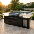 6-Burner 85000 BTU Deluxe Stainless Steel Propane Gas Outdoor Kitchen Grill