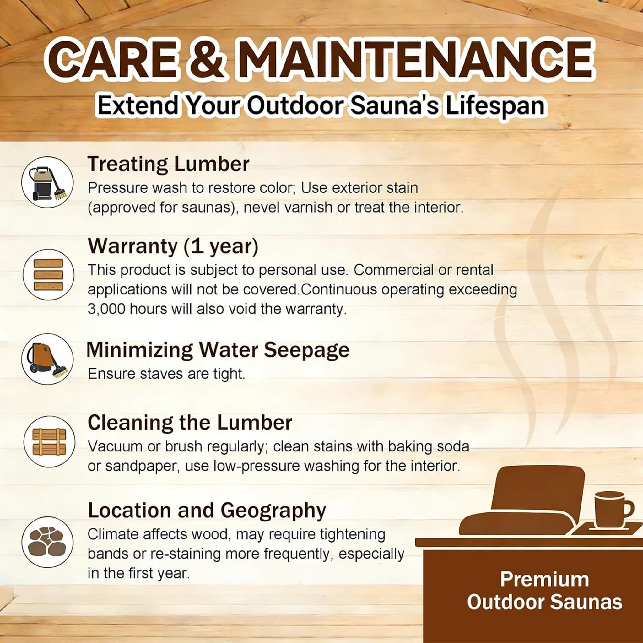 The Barcelona Premium 78-Inch 4-Person Cedar Wood Outdoor Vertical Barrel Sauna with 6KW Heater, LED Lights and Stones