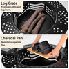 Trumanpick Fire Pit for outside 42" Wood Burning Fire Pit Tables with 2 Adjustable Swivel BBQ Grills, Lid, Poker for Patio Backyard BBQ Ice Storage