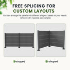 50" W x 49" H Outdoor Privacy Screen, Air Conditioner Fence
