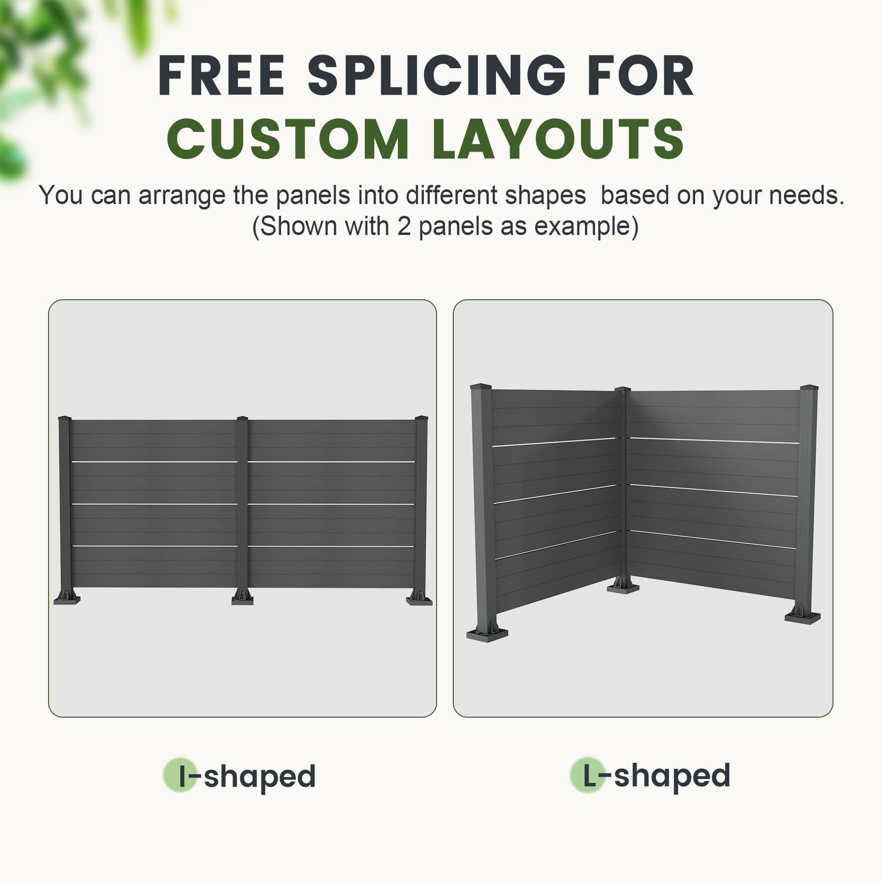 50" W x 49" H Outdoor Privacy Screen, Air Conditioner Fence