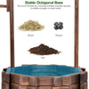 Outdoor Wooden Wishing Well Planter Bucket