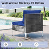 7 Piece Outdoor Furniture Set - Wicker Chairs with Tempered Glass Coffee Table