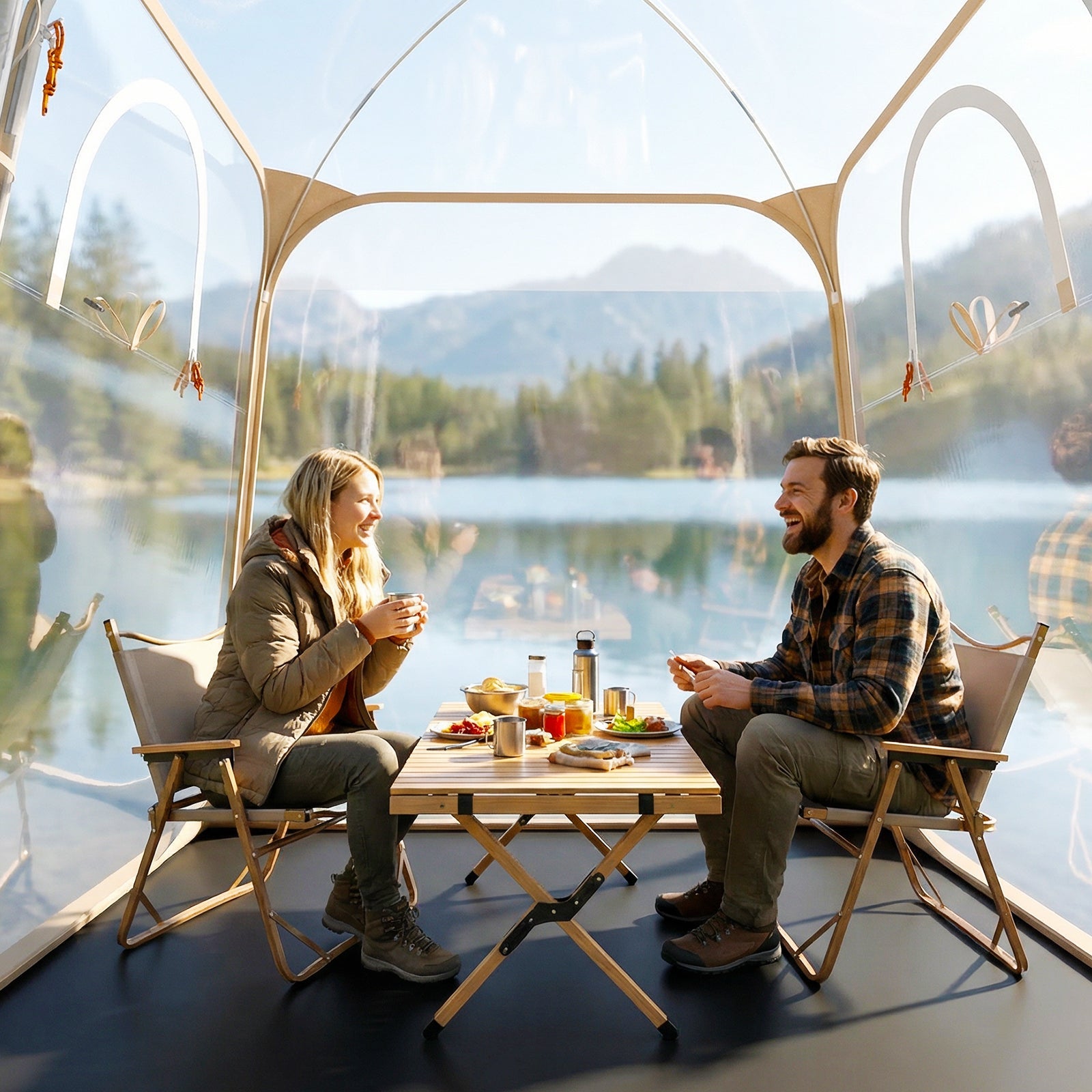 7 x 7 FT Pop Up Sports Tent Clear Bubble Tent All-Weather Waterproof Pod