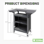 Outdoor Patio Bar Island with HDPE & Aluminum Frame