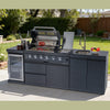 46-Inch 4-Burner Stainless Steel Gas Outdoor Kitchen Barbecue Island Grill